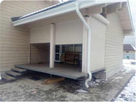 Рольставни в беседку с пружинно-инерционным механизмом