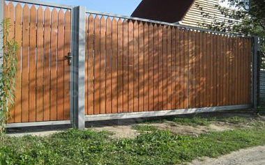 откатные ворота дорхан сделанные из комплекта нашим клиентом